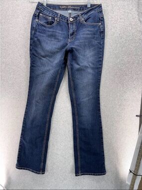 CAbi Mid Indigo Flare Jeans - Women's Wide Leg